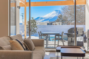 View of Mt. Fuji from a private resort villa at KANOA THE VILLAS – Mt. Fuji Lake Yamanaka